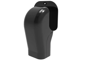 Black Trunking Outlet Cover - TM72 1 Black Trunking Outlet Cover - TM72