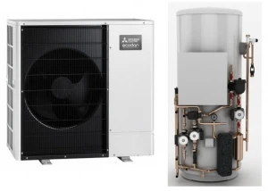 Mitsubishi Ecodan PUZ-WM50VHA - With 150L Hot Water Cylinder 1 Mitsubishi Ecodan PUZ-WM50VHA - With 150L Hot Water Cylinder