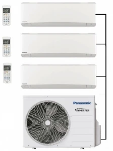 Panasonic CU-3Z68TBE Outdoor Unit - 3 Indoor Units