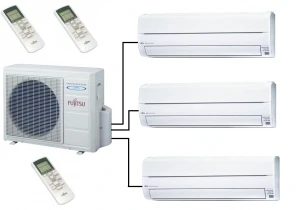 Fujitsu AOYG18KBTA3 Outdoor Unit - 3 Indoor Wall Units 1 Fujitsu AOYG18KBTA3 Outdoor Unit - 3 Indoor Wall Units