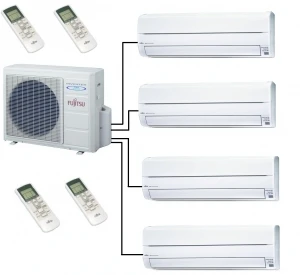 Fujitsu AOYG30KBTA4 Outdoor Unit - 4 Indoor Wall Units 1 Fujitsu AOYG30KBTA4 Outdoor Unit - 4 Indoor Wall Units