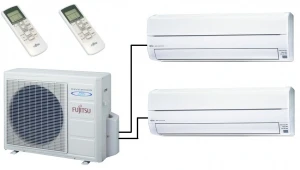 Fujitsu AOYG18KBTA2 Outdoor Unit - 2 Indoor Wall Units 1 Fujitsu AOYG18KBTA2 Outdoor Unit - 2 Indoor Wall Units